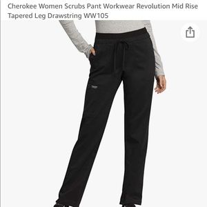 Cherokee Revolution Mid Rise Tapered Leg Drawstring Women’s Scrub Pants